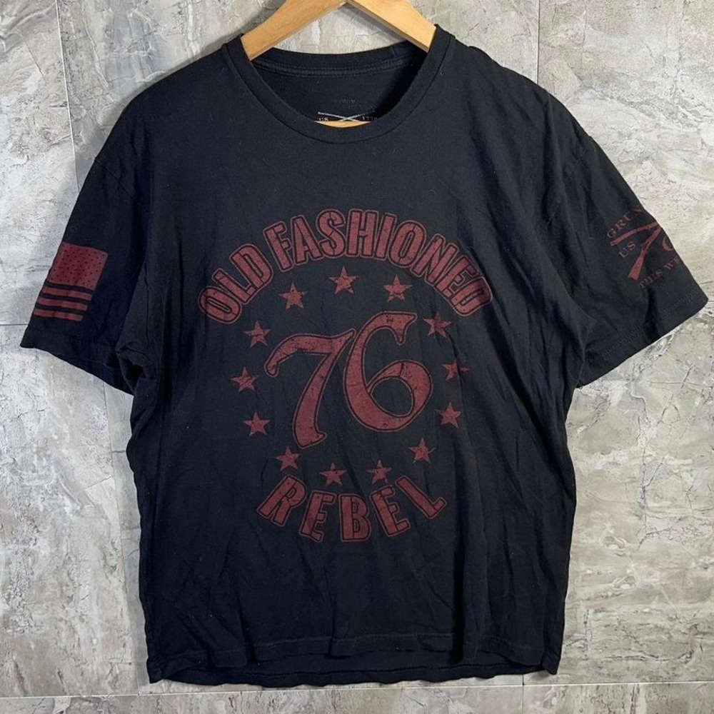 Black & red Old Fashioned Rebel 76 t-shirt Men's‎ Medium #punkrock